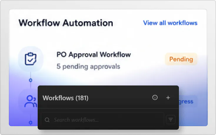 Vendor portal workflow automation example